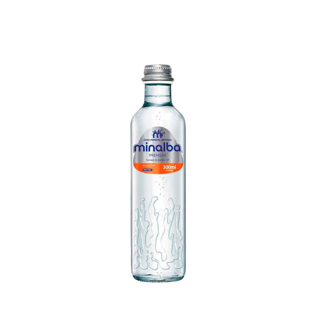 Água Mineral Minalba C/ Gás VD 12x300 ml