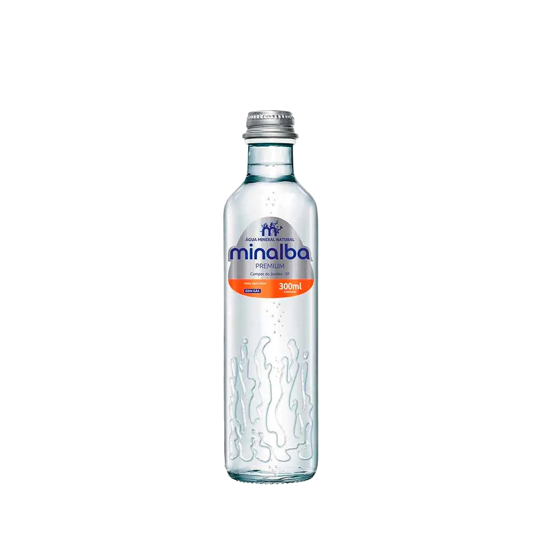 Água Mineral Minalba C/ Gás VD 12x300 ml