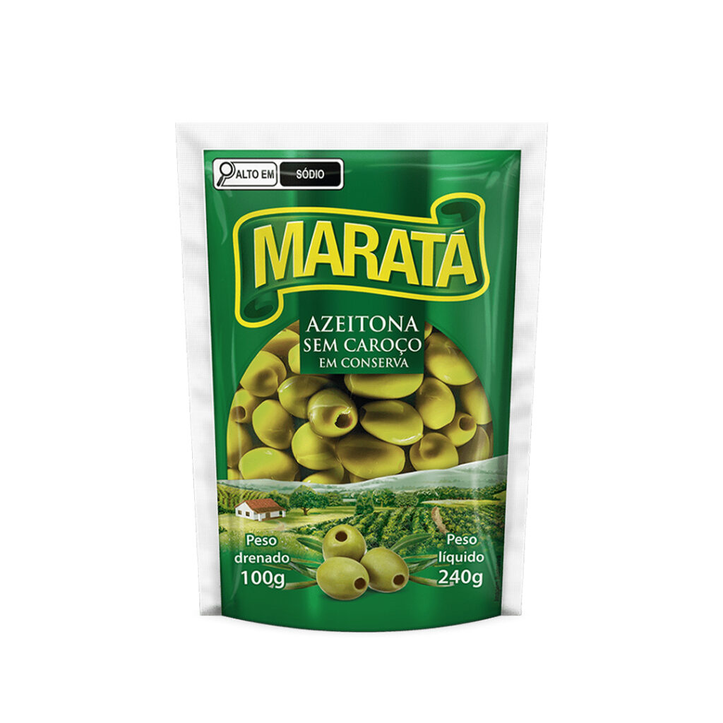Azeitona Verde Maratá sem Caroço Sachê 1x240g