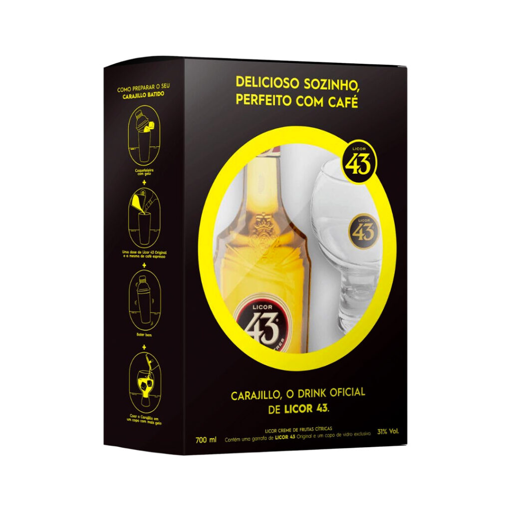 Licor 43 OR Diego Zam + copo Balom 700 ml