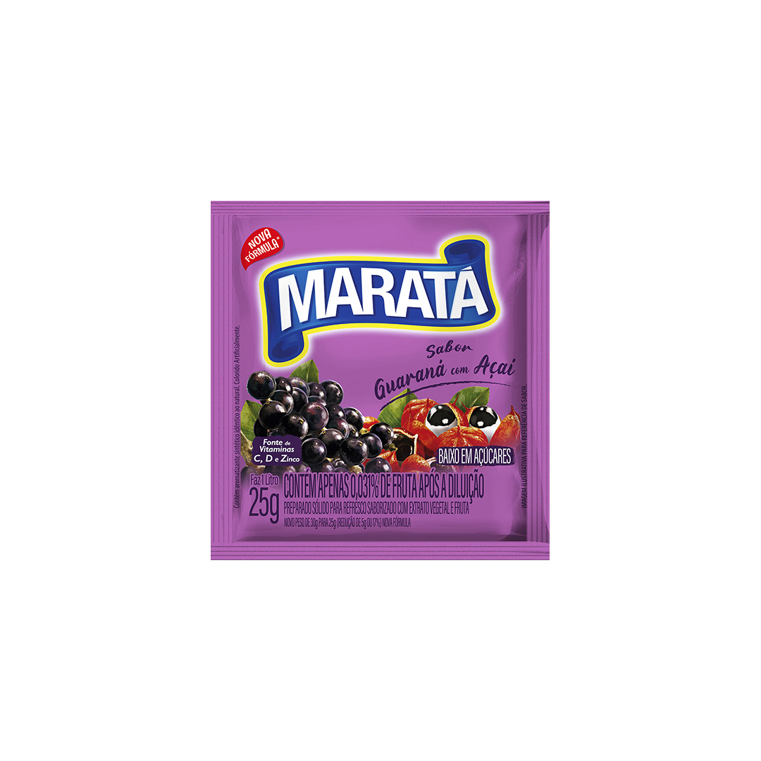 Refresco Pó Maratá Guaraná Açaí 1x15x25g
