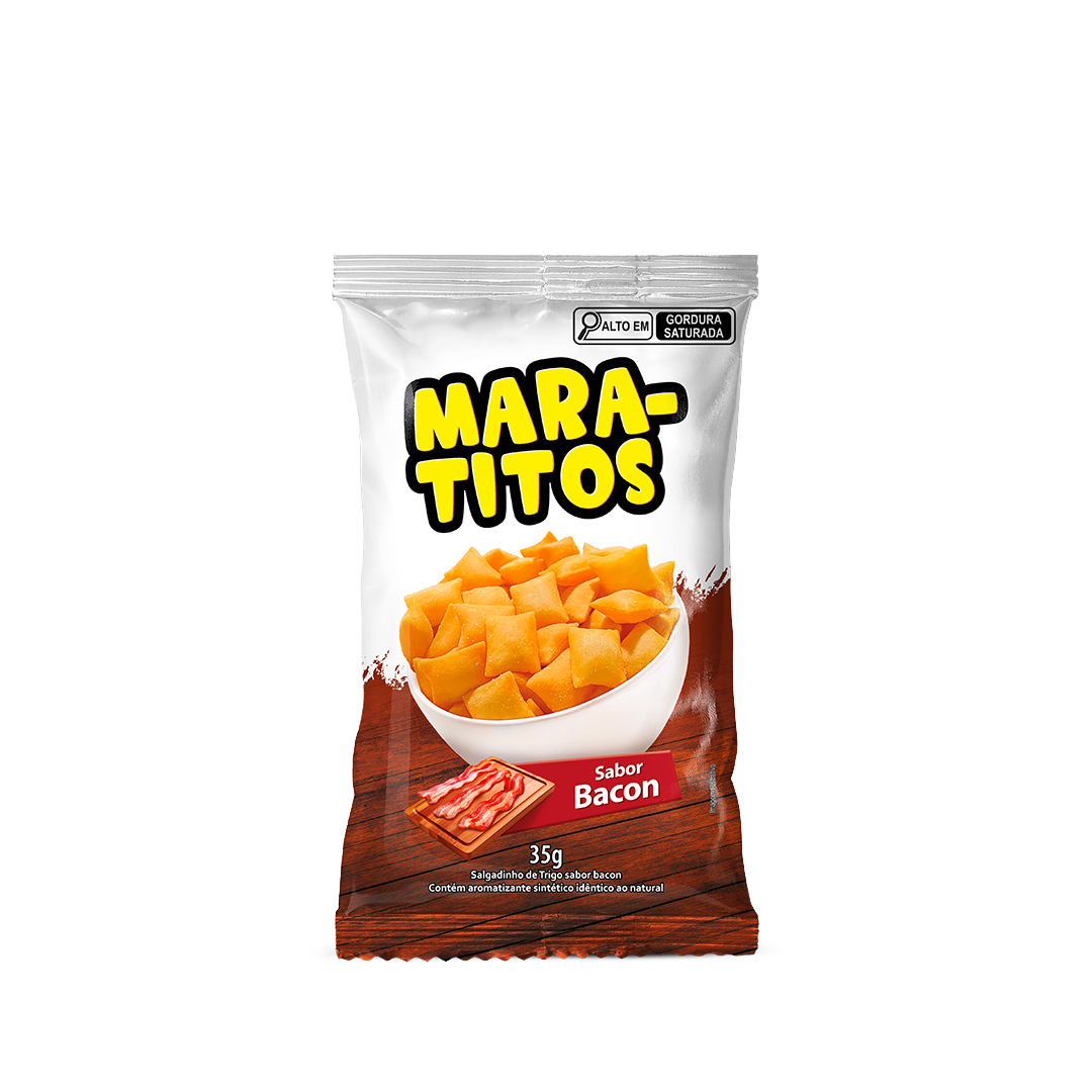 Salgadinho Maratitos Pastel Bacon 1x35g