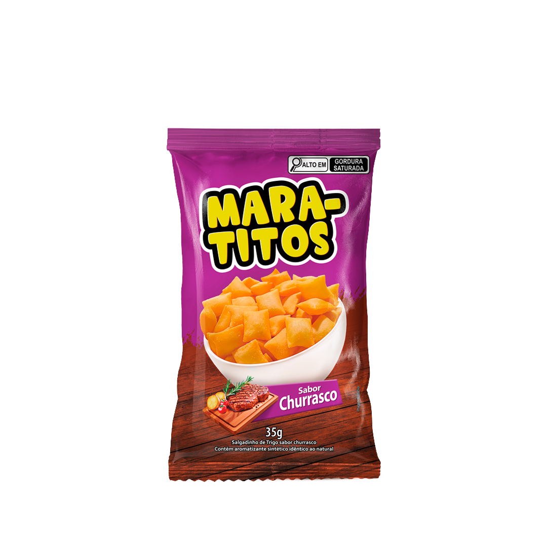 Salgadinho Maratitos Pastel Churrasco 1x35g