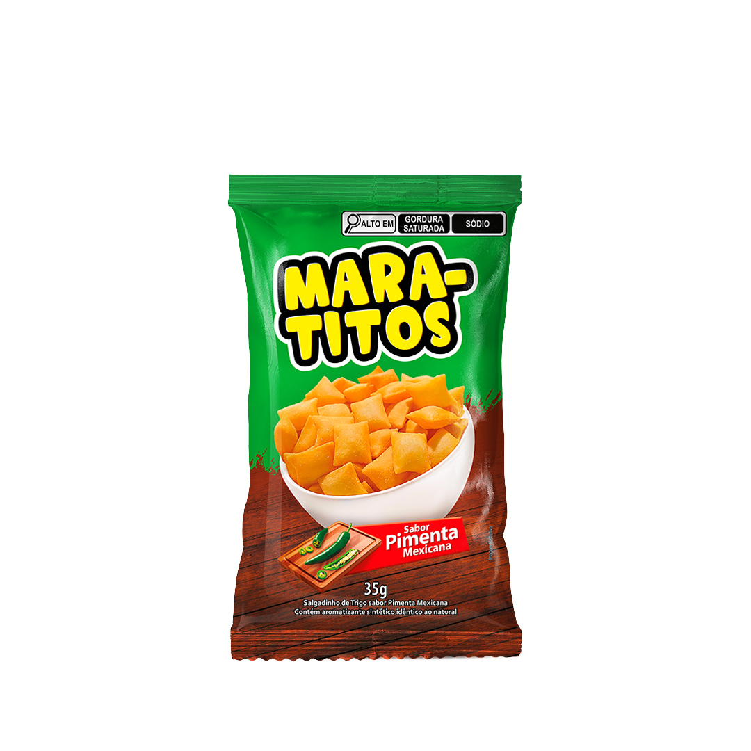 Salgadinho Maratitos Pastel Pimenta Mexicana 1x35g
