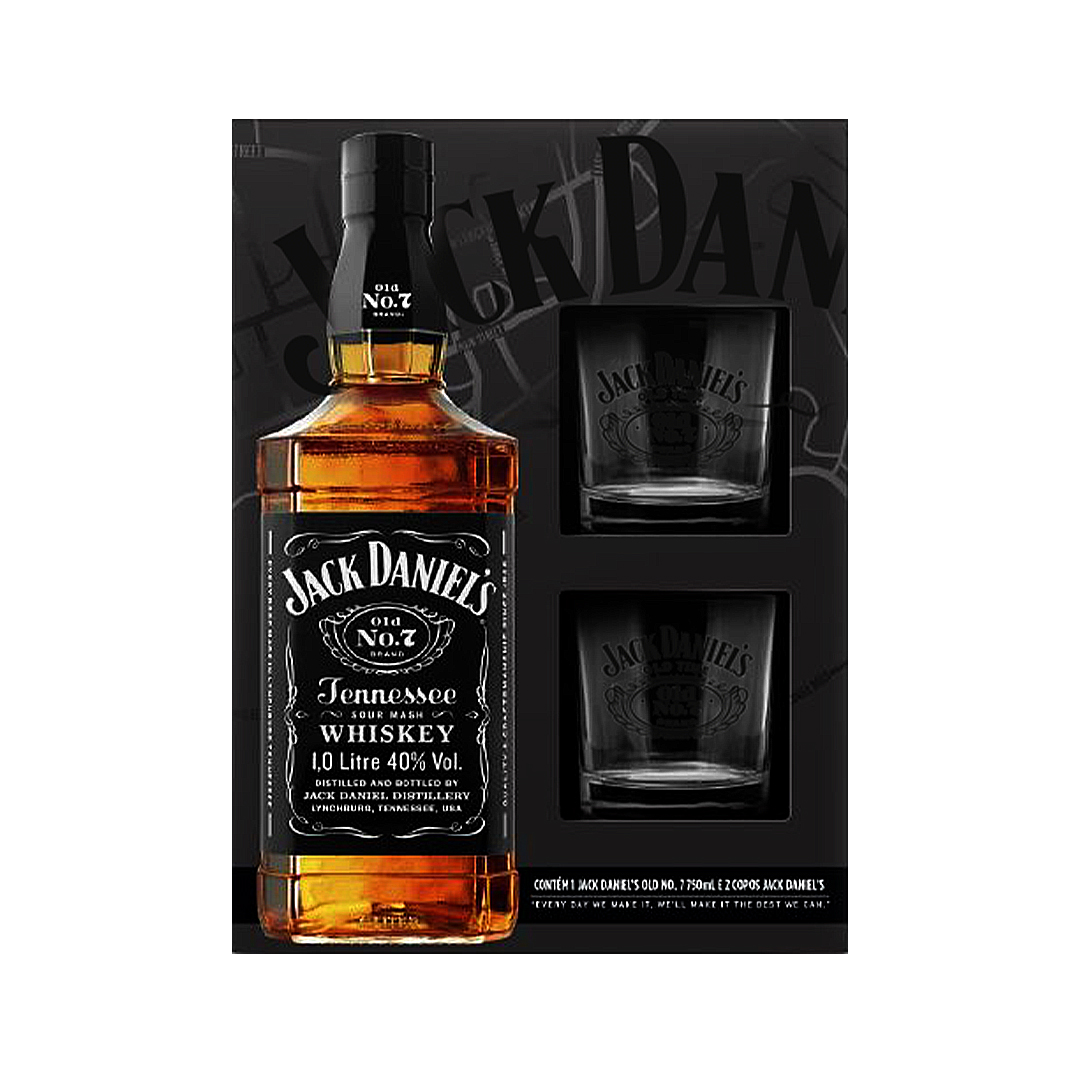 Whisky Jack Daniels com Copo 1L
